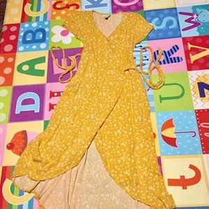 Universal Threads Yellow Wrap Dress